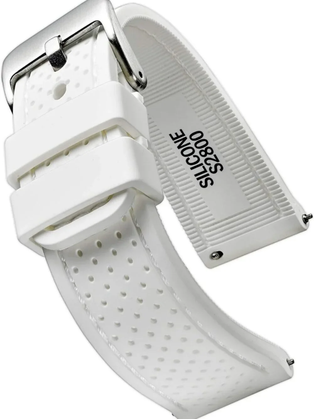Sporty Soft Silicone Adjustable Watch Band - Waterproof Quick Release Strap for